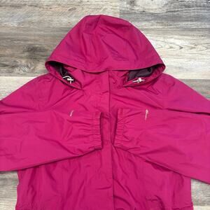 Eddie Bauer Weatheredge Magenta Pink Womens‎ M Mesh Lined Full Zip Rain Jacket